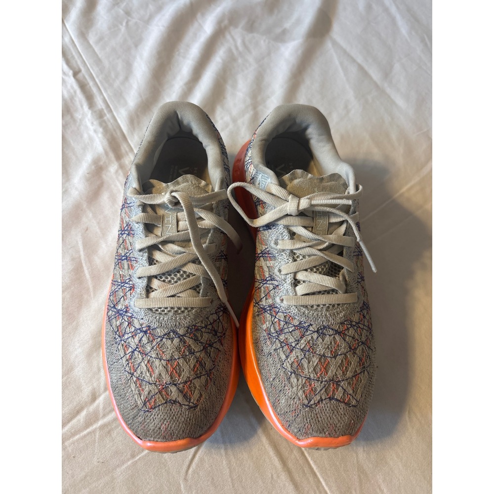Under Armour Flow Velociti Wind Womens 7.5 Grey Orange Running Shoes